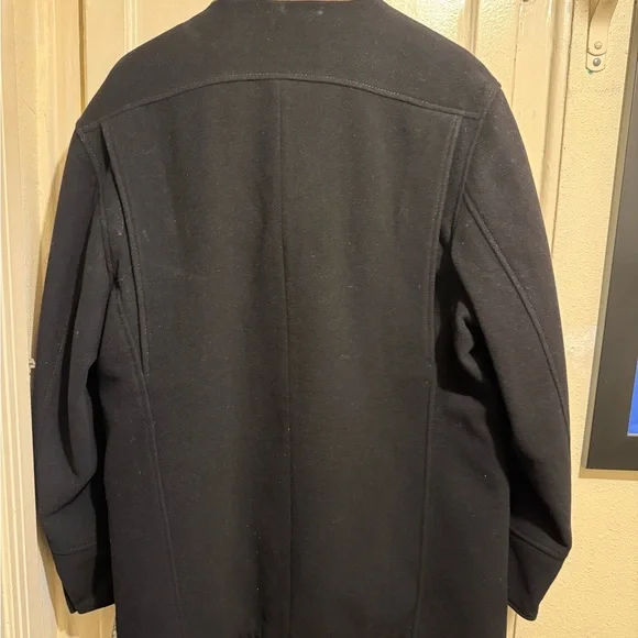 Men's Black Wool Coat